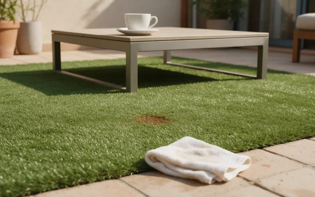 Cómo eliminar manchas difíciles en césped artificial